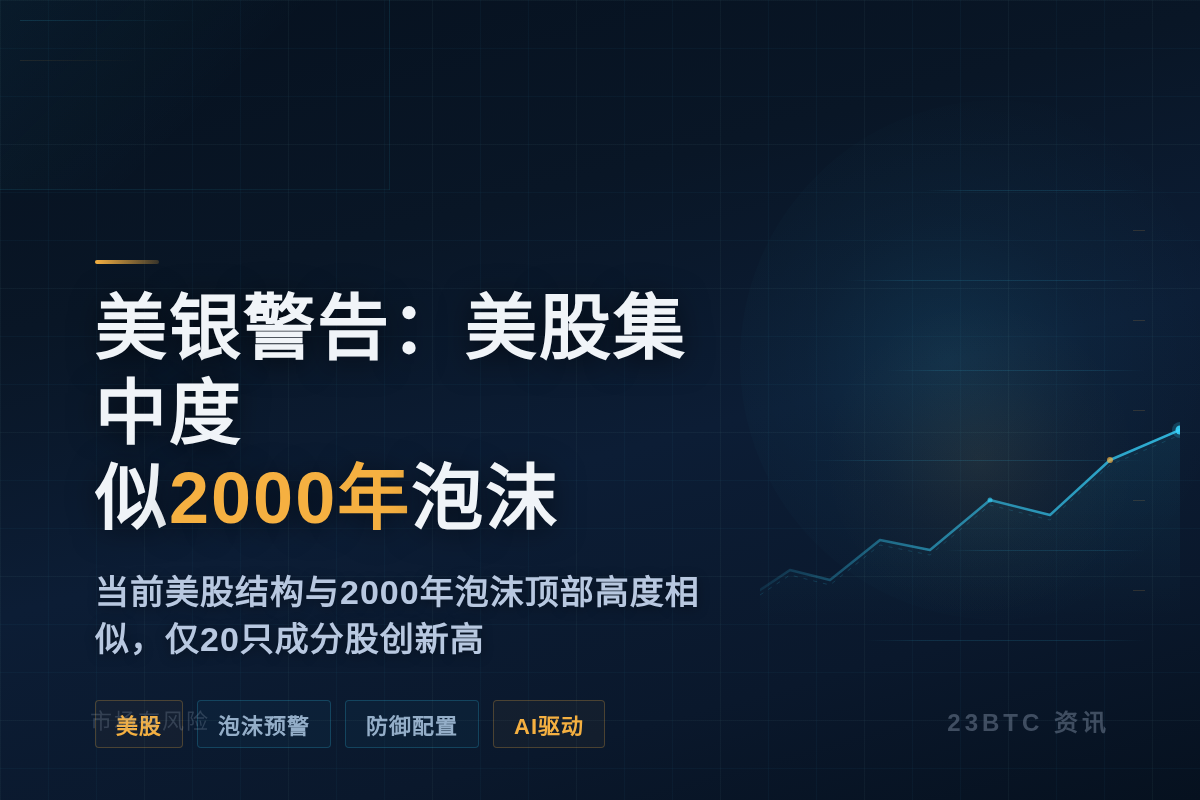美银警告：美股集中度似2000年泡沫