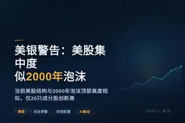 美银警告：美股集中度似2000年泡沫