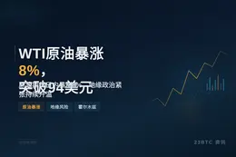 WTI原油暴涨8%，突破94美元