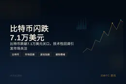 比特币闪跌7.1万美元
