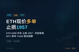 2026-06-01 23:20:16 ETH现价多止损1957