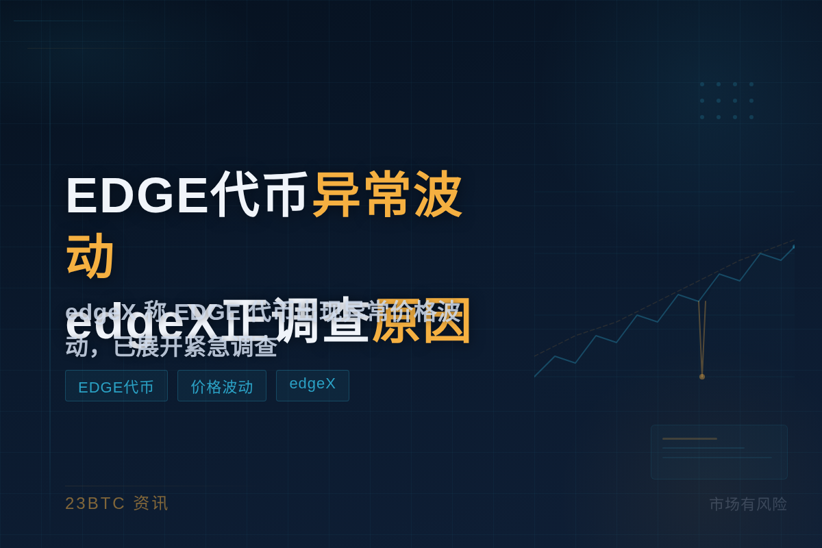 EDGE代币异常波动，edgeX正调查原因