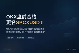 OKX调整SPACEXUSDT盘前合约更名SPCXUSDT