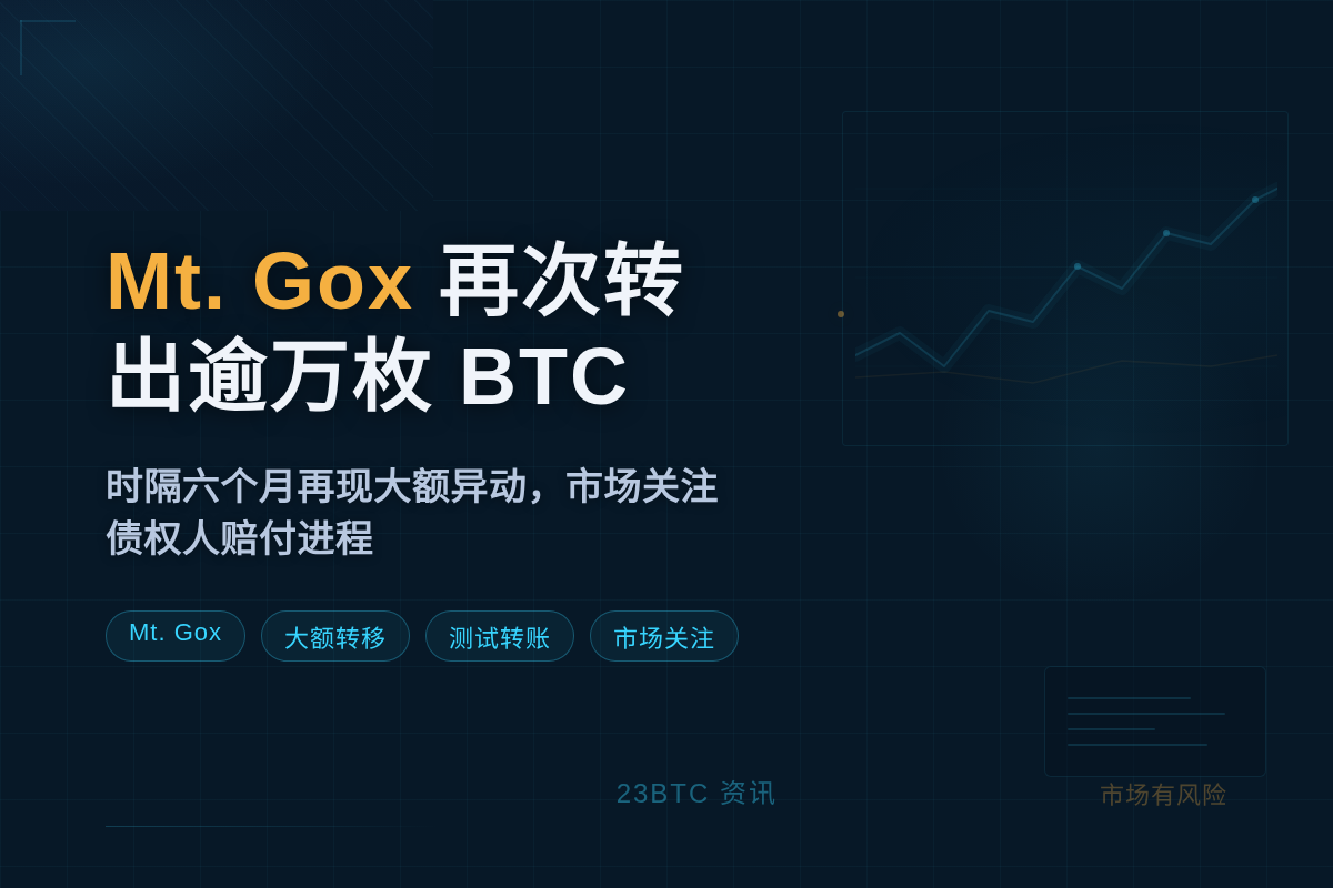 Mt. Gox 再次转出逾万枚 BTC