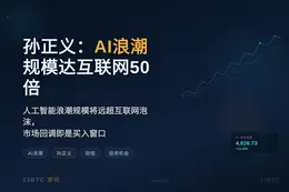 孙正义：AI浪潮规模将达互联网泡沫50倍