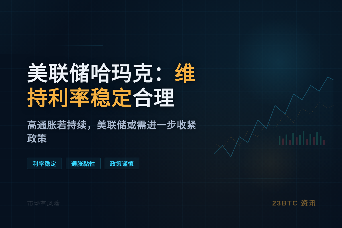 美联储哈玛克:维持利率稳定合理插图1 美联储哈玛克:维持利率稳定合理