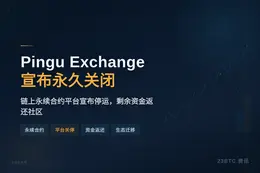 Pingu Exchange 宣布7月31日永久关闭
