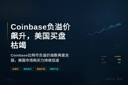 Coinbase负溢价飙升，美国买盘枯竭