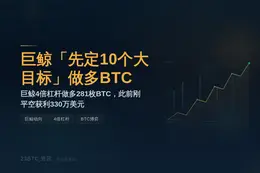 巨鲸「先定10个大目标」晒图重启做多比特币
