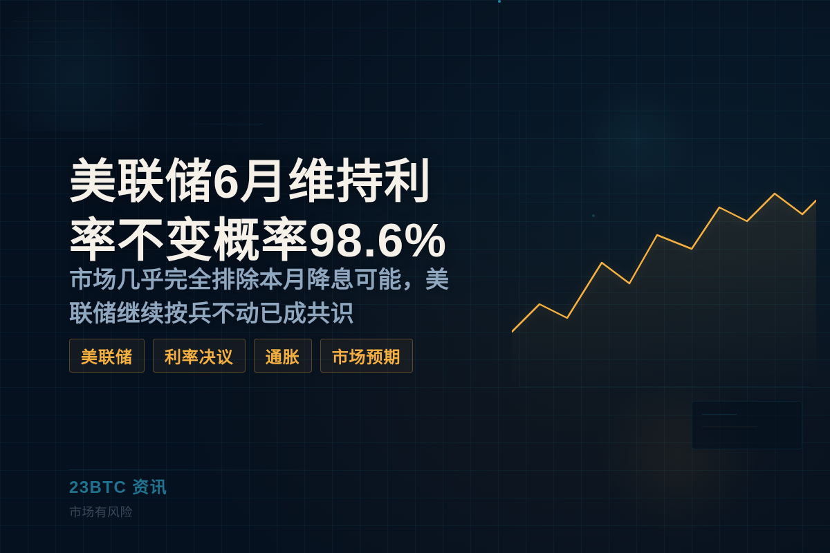 美联储6月维持利率不变概率98.6%插图1 美联储6月维持利率不变概率98.6%