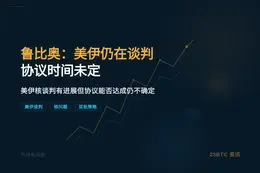 鲁比奥：美伊仍在谈判，协议时间未定