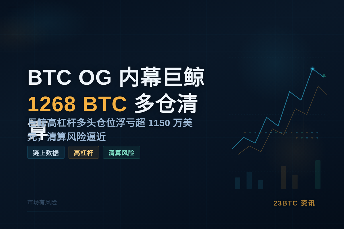 BTC OG内幕巨鲸1268 BTC多仓清算