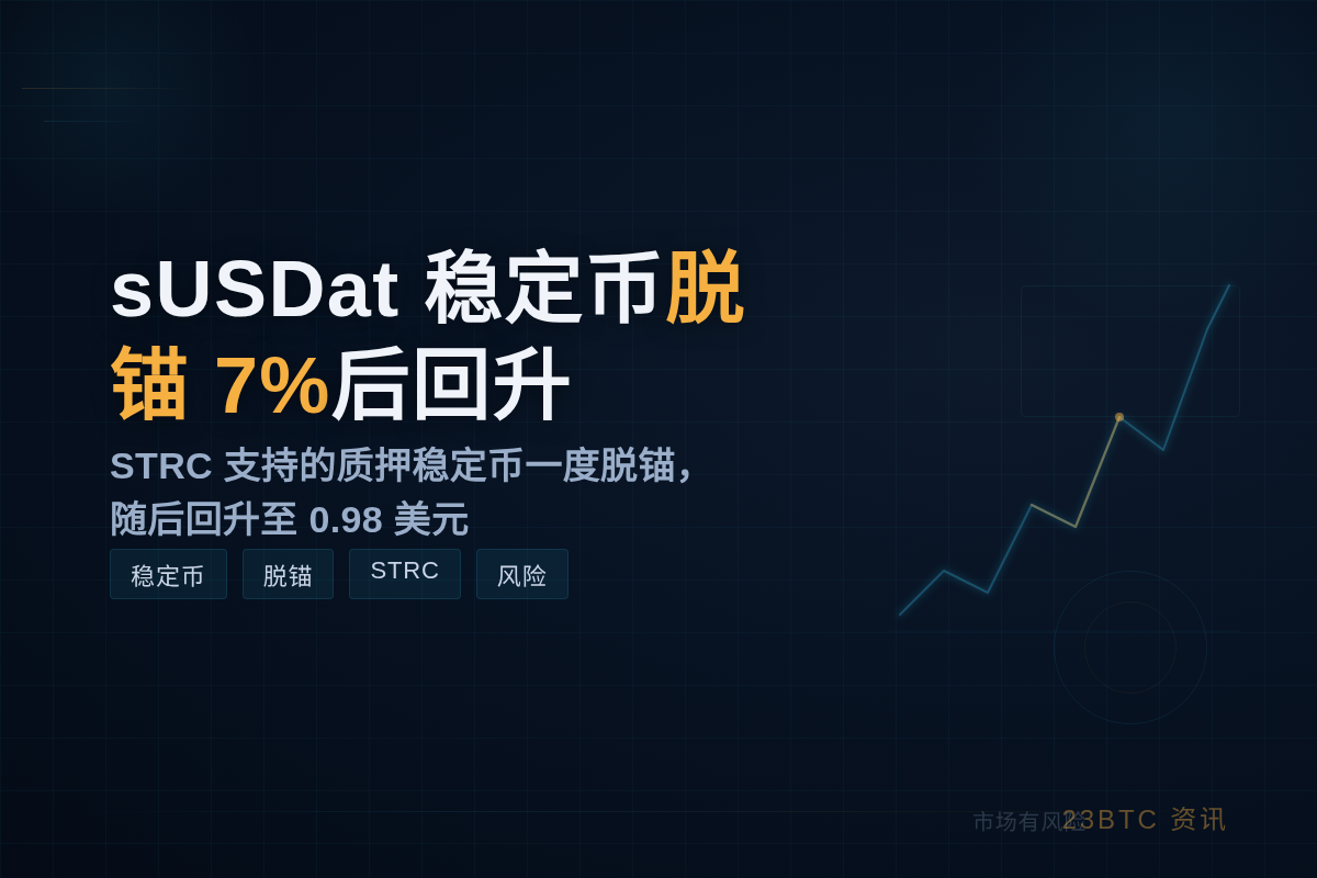 sUSDat稳定币脱锚7%后回升