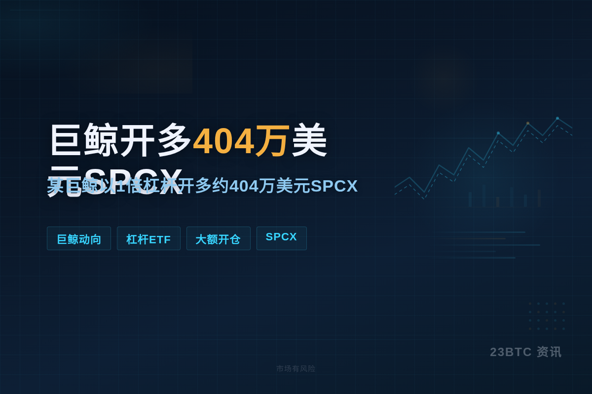 巨鲸开多404万美元SPCX