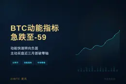BTC动能指标急跌至-59