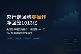央行逆回购零操作，净回笼1013亿
