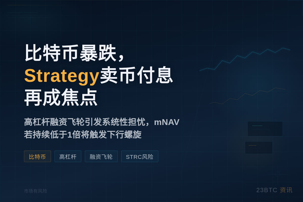 比特币暴跌，Strategy卖币付息再成焦点