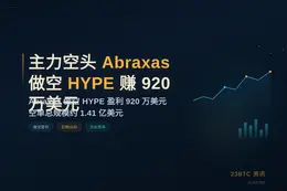 主力空头 Abraxas 做空 HYPE 赚 920 万美元