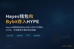Hayes钱包再向Bybit存入573万美元HYPE