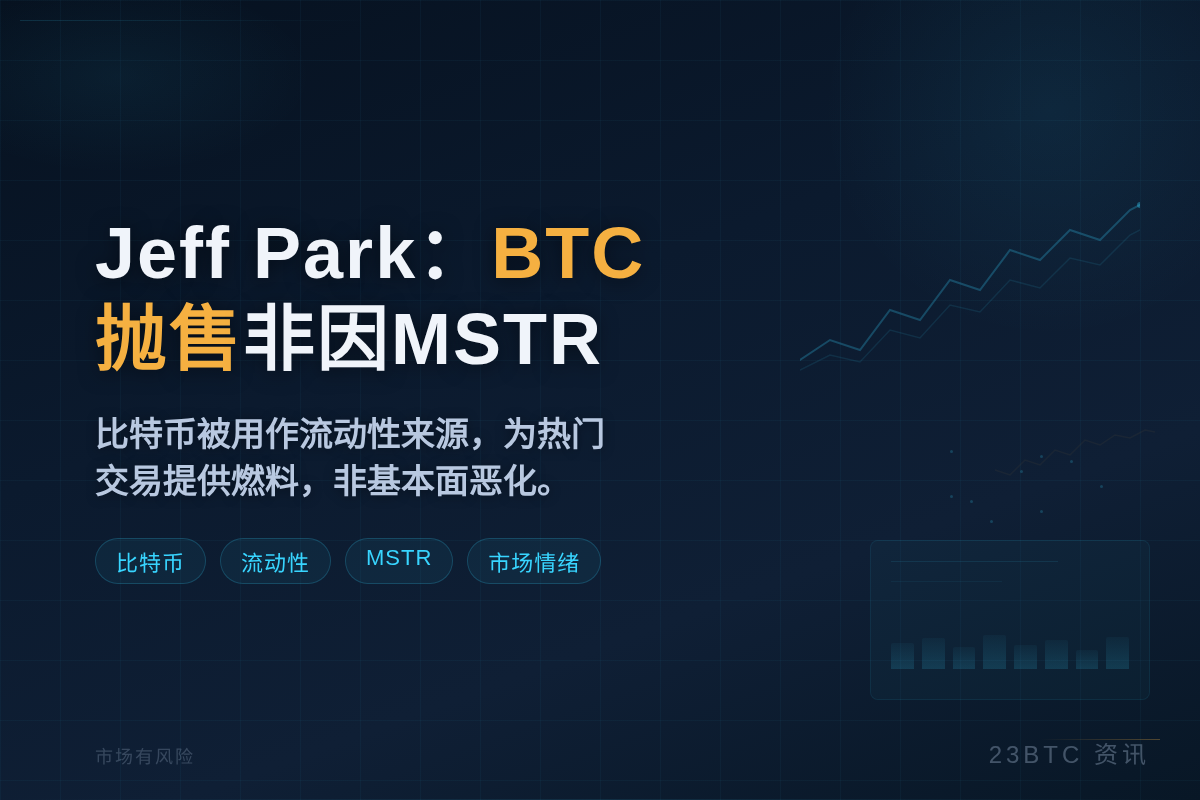 Jeff Park：BTC抛售非因MSTR