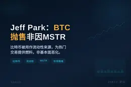 Jeff Park：BTC抛售非因MSTR