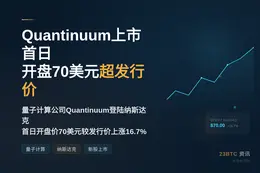 Quantinuum上市首日开盘70美元 超发行价