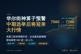 华尔街神算子预警：中期选举后将迎来大行情