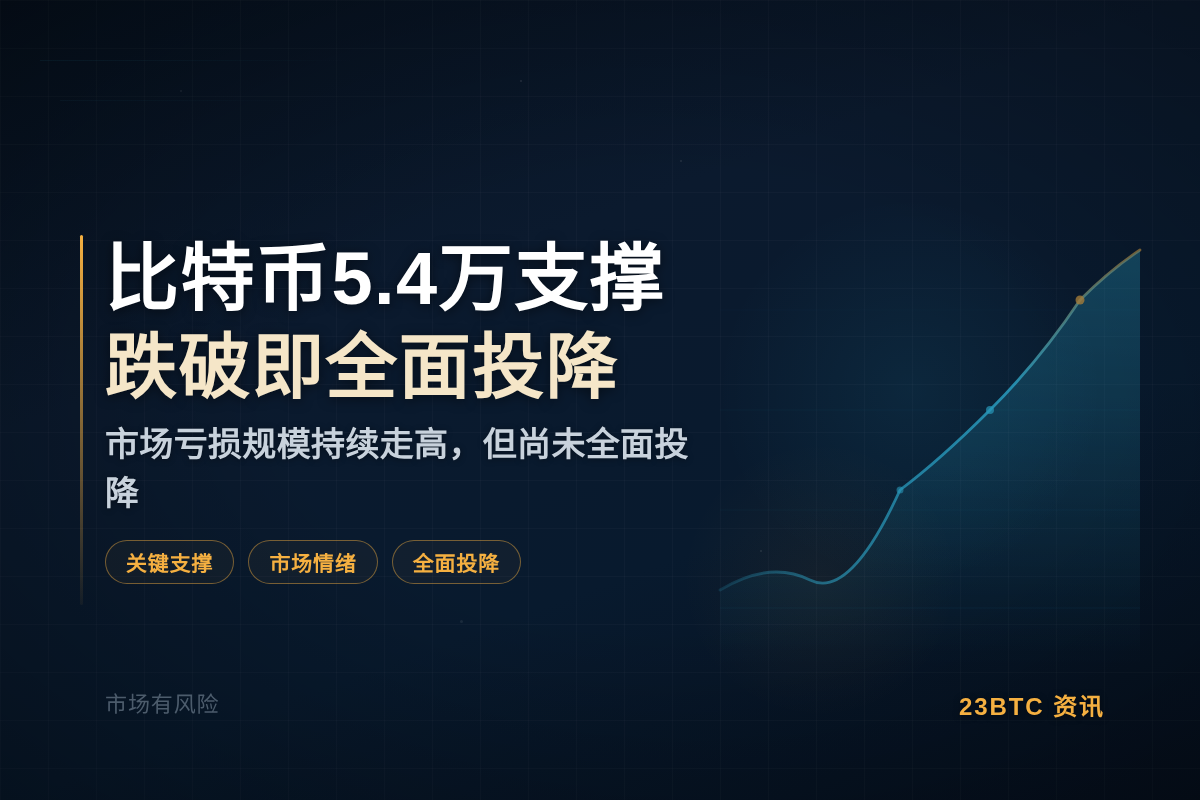 分析师:比特币5.4万支撑,跌破即全面投降插图1 分析师:比特币5.4万支撑,跌破即全面投降