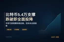 分析师：比特币5.4万支撑，跌破即全面投降