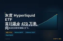 灰度Hyperliquid ETF首日吸金470万美元，累计
