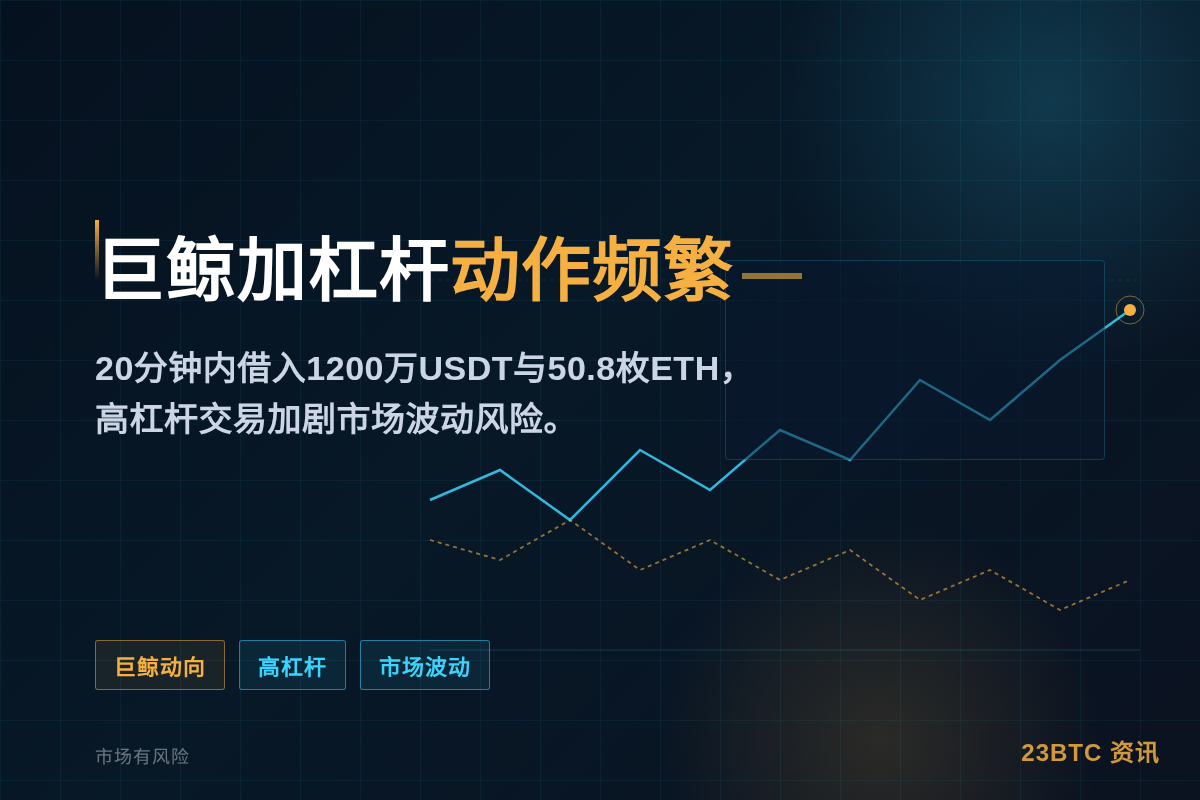 20分钟前，某巨鲸借1200万USDT又借50.8个ETH