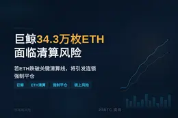 巨鲸34.3万枚ETH面临清算风险