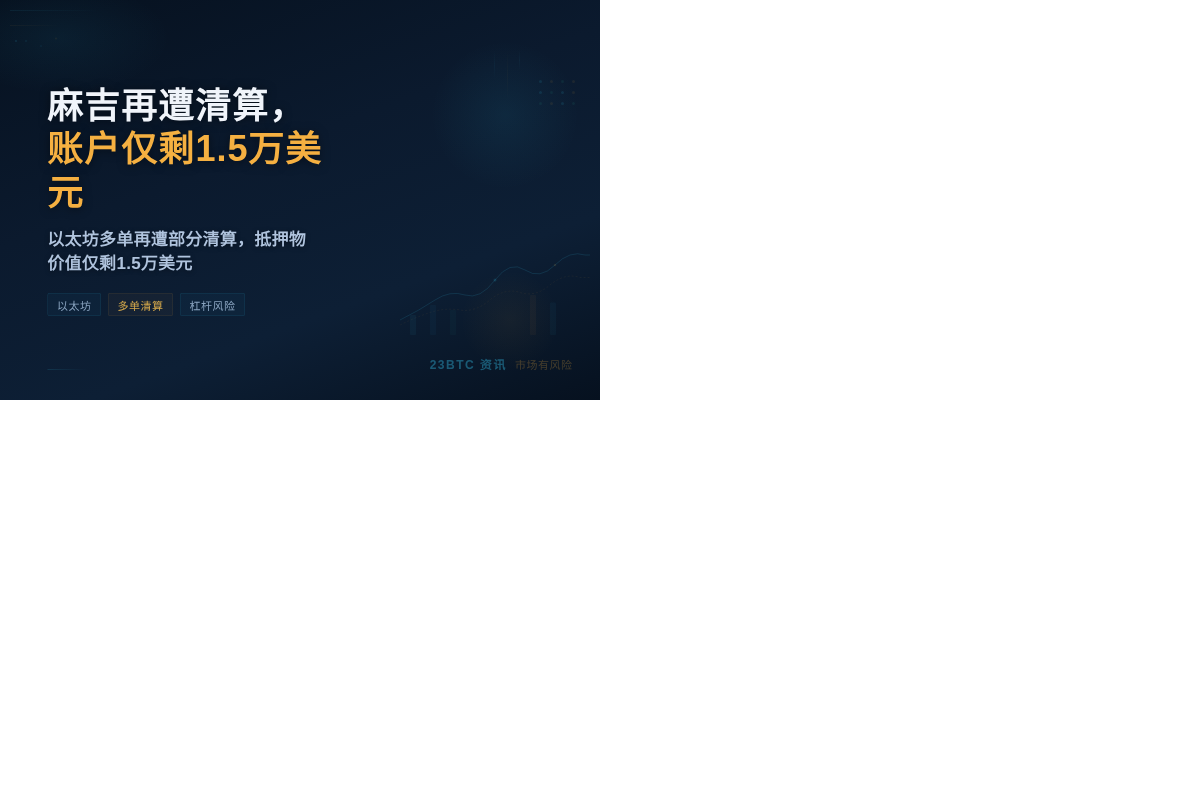 麻吉再遭清算，账户仅剩1.5万美元