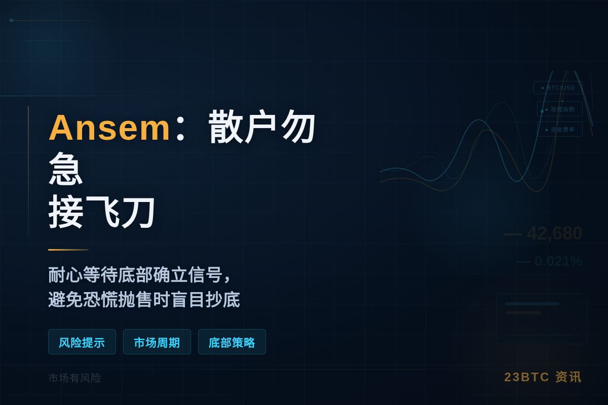 Ansem：散户勿急接飞刀，耐心等底部确立