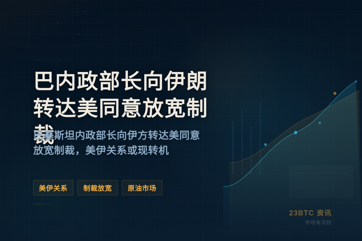 巴内政部长向伊朗转达美同意放宽制裁插图1 巴内政部长向伊朗转达美同意放宽制裁