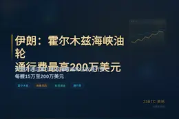 伊朗：霍尔木兹海峡油轮通行费最高200万美元
