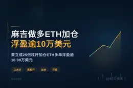 麻吉做多ETH加仓浮盈逾10万美元