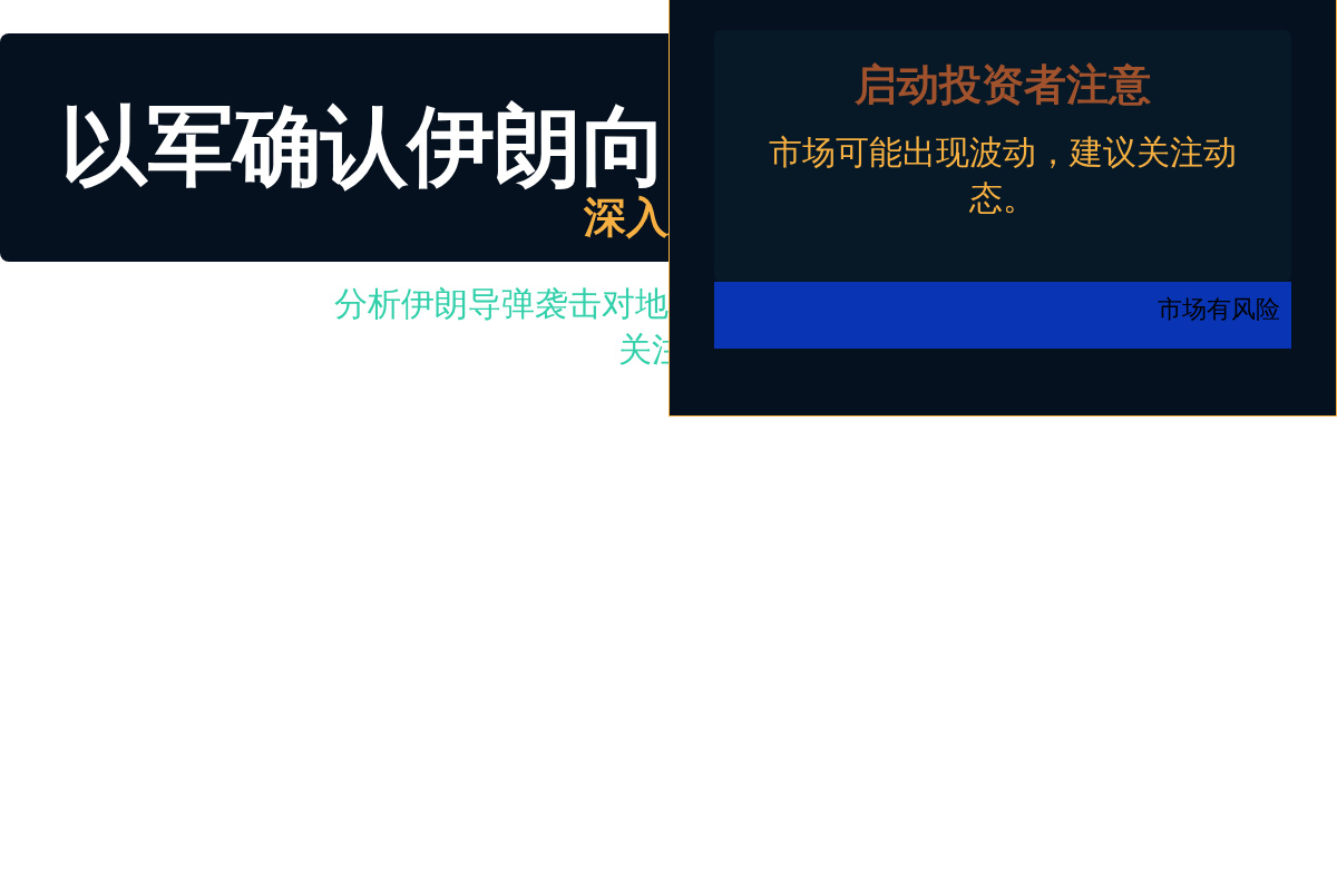 以军确认伊朗向以色列发射导弹插图1 以军确认伊朗向以色列发射导弹