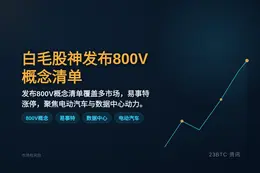 白毛股神喊单涨停发布800V概念清单