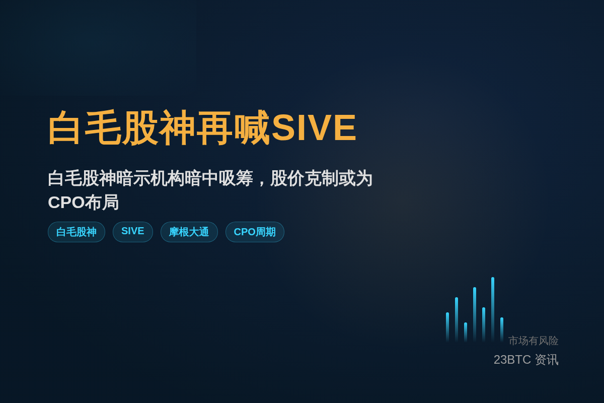 白毛股神再喊SIVE,摩根大通或续吸筹插图1 白毛股神再喊SIVE,摩根大通或续吸筹
