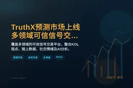 TruthX预测市场上线 多领域可信信号交易平台