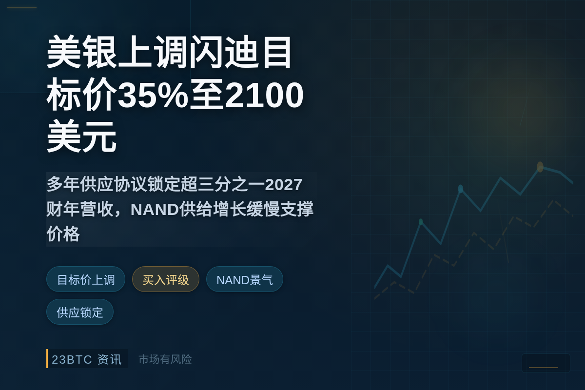 美银上调闪迪目标价35%至2100美元插图1 美银上调闪迪目标价35%至2100美元