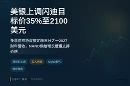 美银上调闪迪目标价35%至2100美元