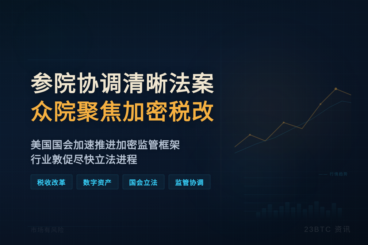 参院协调清晰法案,众院聚焦加密税改插图1 参院协调清晰法案,众院聚焦加密税改