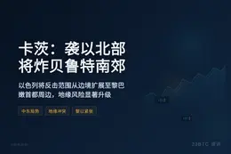 卡茨：袭以北部将炸贝鲁特南郊