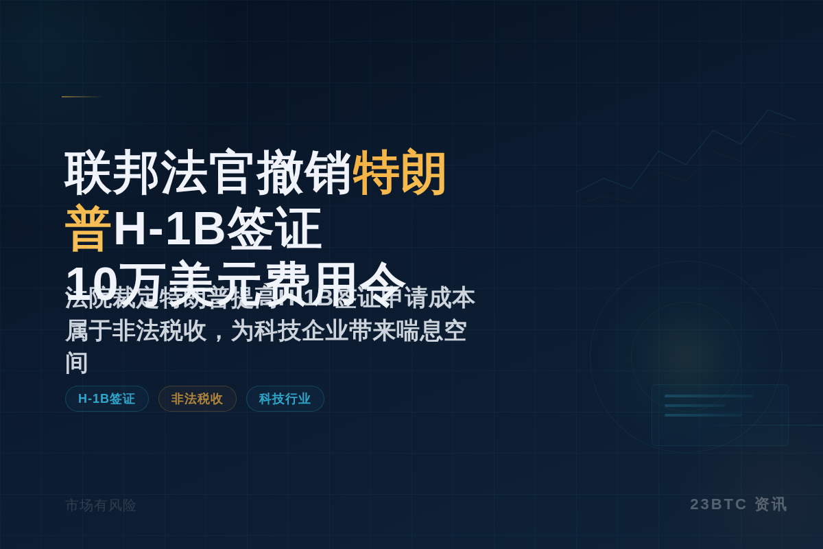 联邦法官撤销特朗普H-1B签证10万美元费用令插图1 联邦法官撤销特朗普H-1B签证10万美元费用令