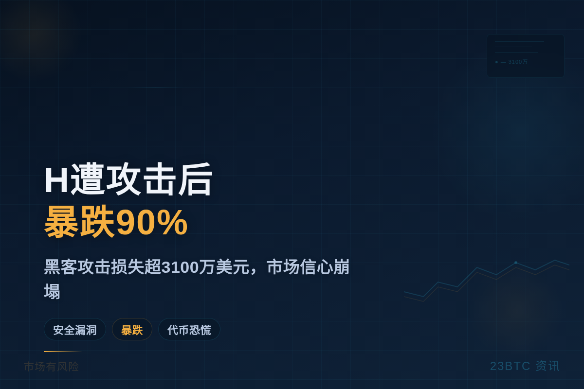 H遭攻击后暴跌90%插图1 H遭攻击后暴跌90%