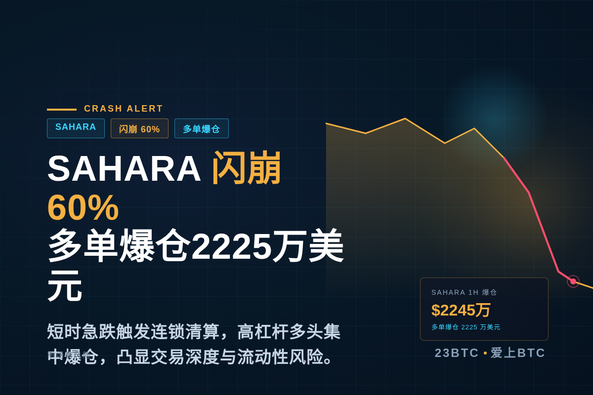 SAHARA闪崩60%,多单爆仓2225万美元插图1 SAHARA闪崩60%,多单爆仓2225万美元