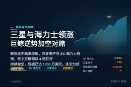 韩指盘中再熔断，三星电子与SK海力士领涨