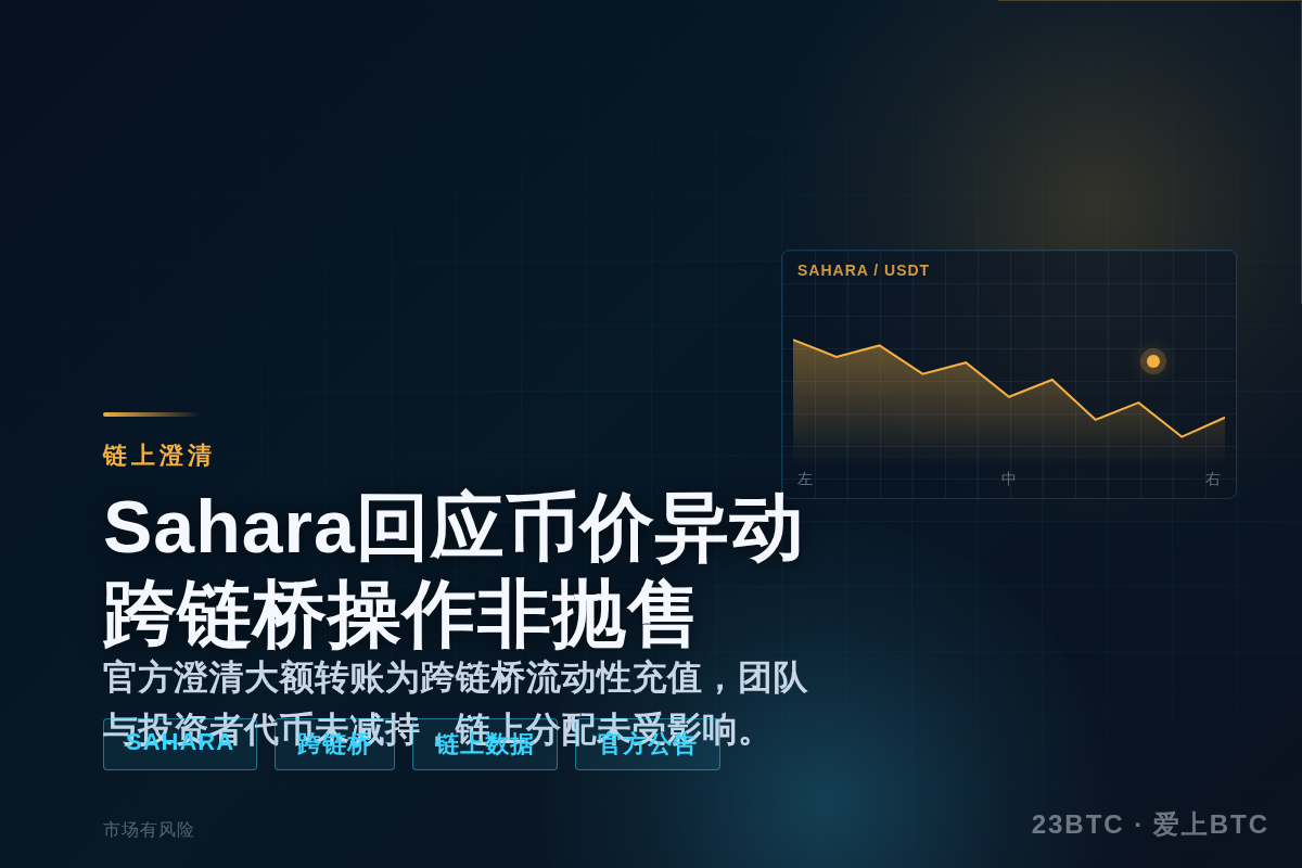 Sahara回应币价异动：跨链桥操作非抛售